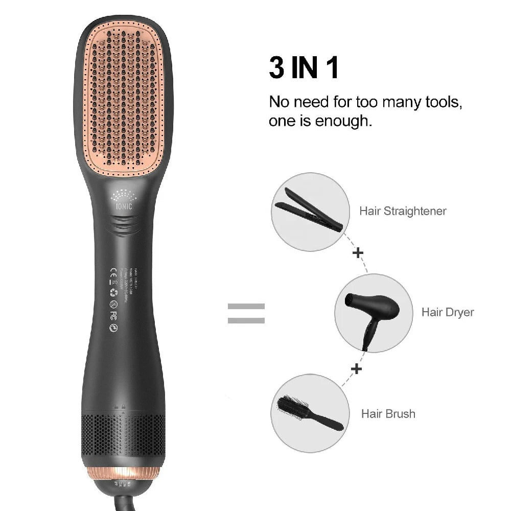 3 in 1 Hair Dryer Brush Professional 1200W Powerful Ceramic Tourmaline 3 Heat Settings One Step Hair Dryer and Styler Natalia Home Fashion    Natalia Home Fashion