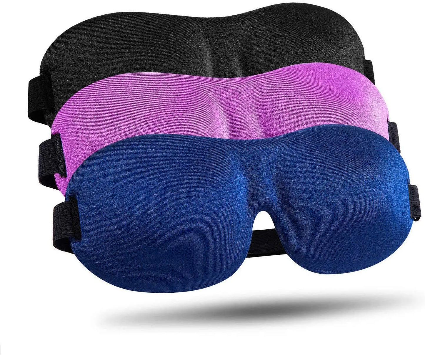 Sleep Mask 3D Contoured Blackout Eye Mask for Sleeping with Adjustable Strap Soft Night Blindfold Eye Shades for Naps