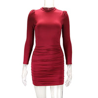 Sexy Slim-fitting Long-sleeved Dress, Bubble-sleeved Medium and Long Women's Bodycon Dresses Plus Size 9XL 8XL 7XL 6XL XXXXXL