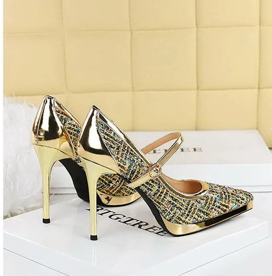 French Style Pointed Sexy High Heels for Women Thin Heels and Shallow Mouth Single Shoes