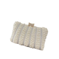 Vintage Pearl Women Handbag Diamond Evening Bag Luxury Wedding Bridal Ladies Clutch Chain White Shoulder Dress Dinner Bag