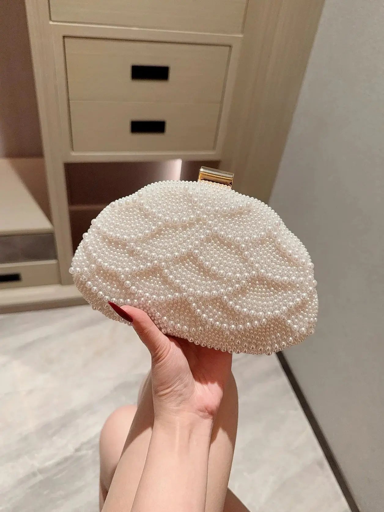 Elegant Pearl Dinner Bag with Dress Evening Bag Formal Party Bag Prom Bag Clutch Bag Chain Bag