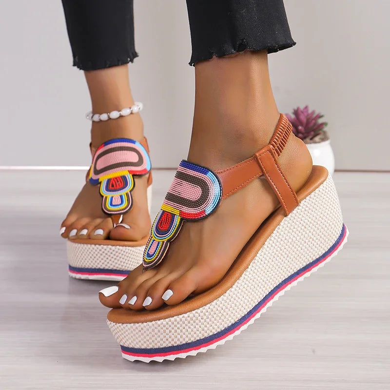 Women Sandal Fashion Shoes for Women Open Toe Wedges Sandals Women Luxury Designer Platform Sandals - Natalia Home Fashion