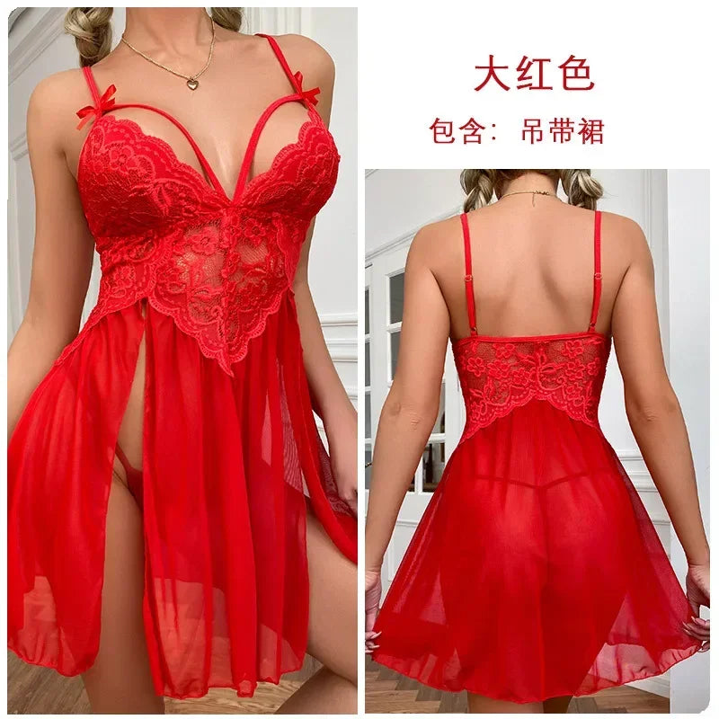Nightgown Sleepwear Women's Clothing Home wear Suspenders Lace Sexy Comfortable Casual Embroidery Fashion Breathable Loose Fit