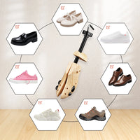 1/2 Pc Wooden Shoe Trees Adjustable Shoe Stretcher Expander Women Unisex Length Width shoes Extender Keeper Heels