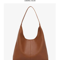Retro Solid Color Large Capacity Women's Shoulder Bag Fashionable Versatile Niche Tote Bag Underarm Single Shoulder