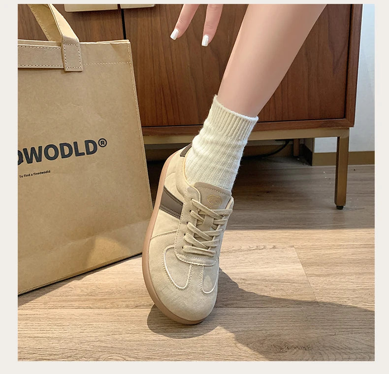 Fashion Trend Women's Casual Shoes College Style Wide Toe Soft Comfortable Flat Shoes Outdoor Casual Sports Shoes