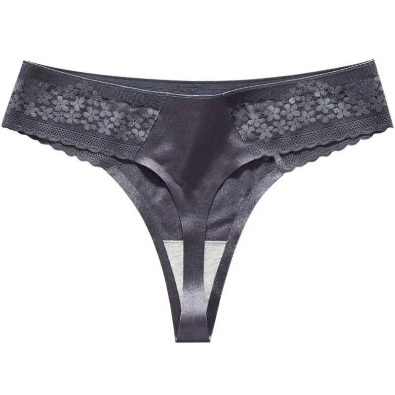 Women ruffles Underwear Invisible Seamless T Panties G-String Female Sexy Thongs Intimates Lingerie Ladies Briefs