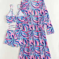 Sexy Print Bikini Women High Waist Swimsuit Cover Up Swimwear Female Lady Bathing Suit Swimming Summer Beachwear