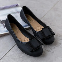 Jelly Flat Shoes Lady Waterproof Bow Tie Flats Cute Sweet Shoes Women Fashion Comfortable Soft