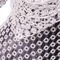 Sexy see through Rhinestone summer dress woman Fishnet club birthday mini dress long sleeve short dresses