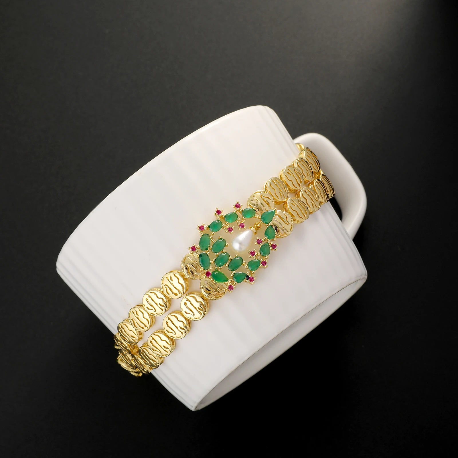 Dubai Elegant Luxurious Stylish Simple Mixed Colored Zirconia Jewelry 4 Piece Women's Jewelry Set for Wedding Party Natalia Home Fashion    Natalia Home Fashion