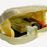 Luxury Rhinestone Clutch Bag for Women Elegant Evening Purse Fashion Crystal-Encrusted Handbag Party Shoulder Bags