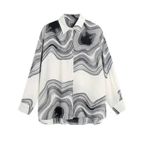 Design Sensation Casual Commute Women's Shirt Loose Fit Stylish Slimming Versatile Autumn New Korean Style Button up Top