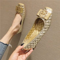 Women's Flats Shallow Work Shoes Soft Sole Non Slip Women Casual Shoes Patent Leather Breathable Women Shoes Summer
