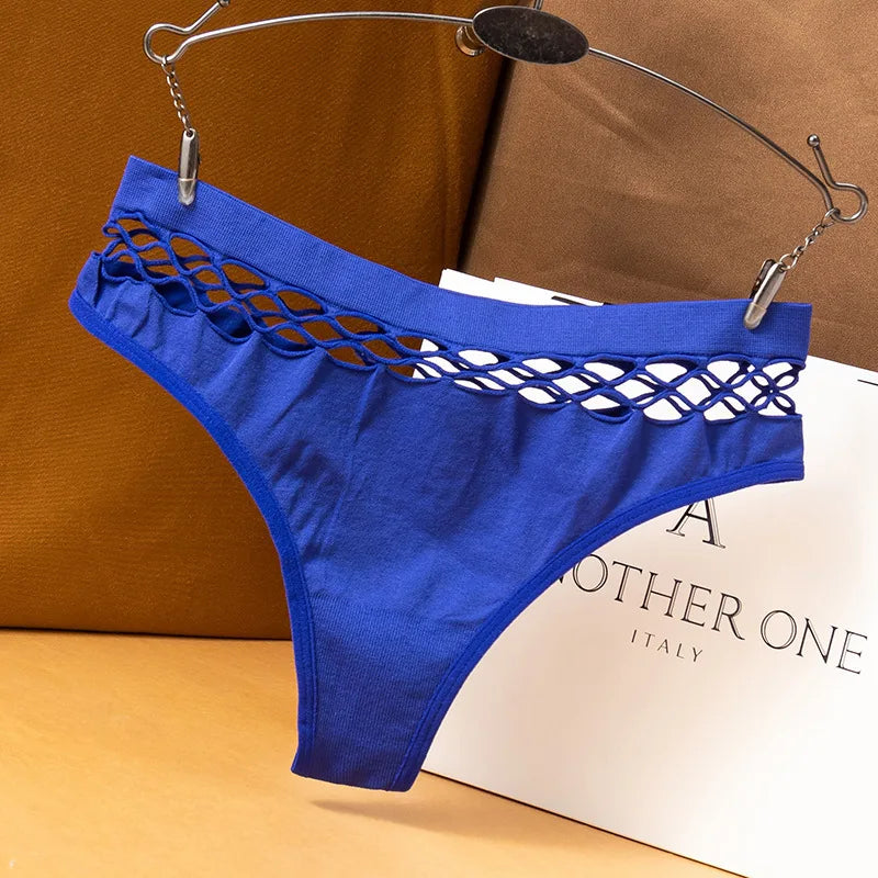 Sexy thong fishing net hollow design underwear for women casual Under pants