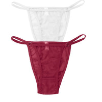 2PC Lace Thongs Panties Women Underwear Sexy Thongs Woman Low Waist Solid Underwear Seamless Female Underpants Lingerie