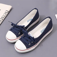 Versatile Artistic Shallow Trendy Shoes Women's Fashion Lace up Canvas Sneakers Shoes for Ladies Shoes Women's Style Canvas Shoes