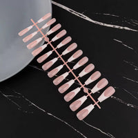 24pcs French Nail Tips False Fake Nails Medium Short Long Rectangular False Nail Easy Wear for Home Office Wear Press on Nails Natalia Home Fashion    Natalia Home Fashion