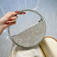Elegant Rhinestone Novelty Bag, Classic Banquet Clutch Purse, Women's Formal Evening Handbag For Party Wedding