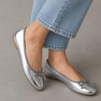 Fashion Flats Luxury Women Ballerinas Round Toe Bowtie Slip on Comfort Loafers Ladies  Shoes