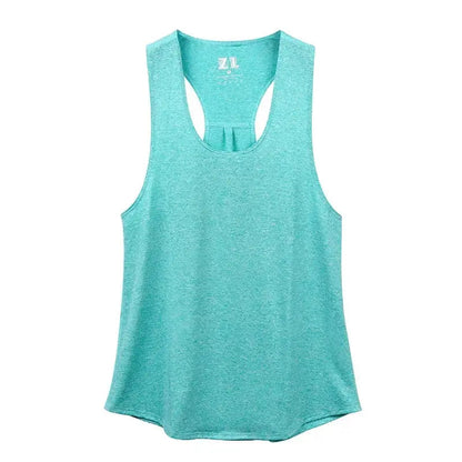 Sleeveless Racerback Yoga Tank Top, Women's Quick Dry Running Training Sports Vest Fitness Gym Top Workout Yoga Shirts Natalia Home Fashion    Natalia Home Fashion