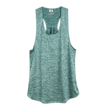 Sleeveless Racerback Yoga Tank Top, Women's Quick Dry Running Training Sports Vest Fitness Gym Top Workout Yoga Shirts Natalia Home Fashion    Natalia Home Fashion