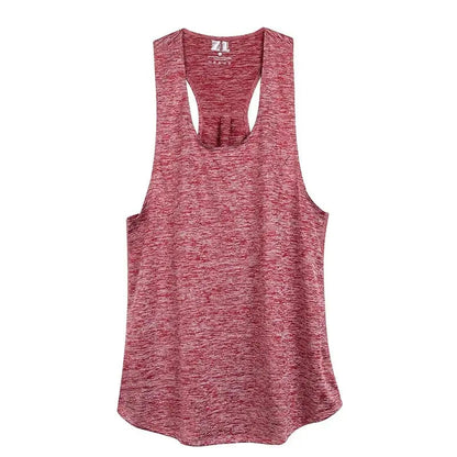 Sleeveless Racerback Yoga Tank Top, Women's Quick Dry Running Training Sports Vest Fitness Gym Top Workout Yoga Shirts Natalia Home Fashion    Natalia Home Fashion