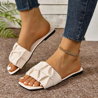 Slippers for Women Flip Flops Flats  New Pleated Korean Style Slippers Women Sandals Slip on Shoes Natalia Home Fashion    Natalia Home Fashion