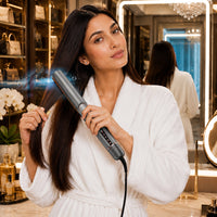 2-in-1 High Speed Ceramic Hot Airflow Hair Straightener Blow Dryer LED Display Electric Wet-to-Dry Natalia Home Fashion    Natalia Home Fashion