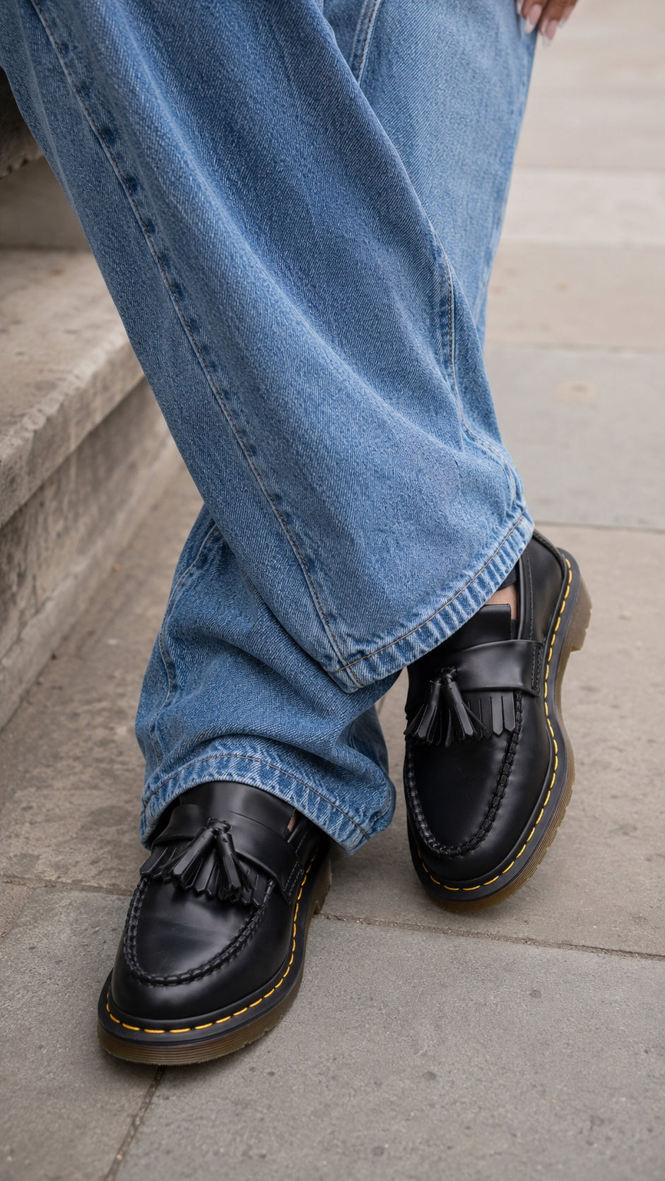 British Style Loafers Casual Round Toe Tassel Women's Leather Low Top Shoes Fashionable Slip-On Shoes