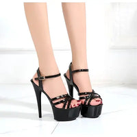 Summer New Fashion Black Slim High Heels Designer Elegant Fashion Luxury High Quality Wholesale Dress Women's High Heel Sandals My Store