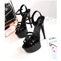 Summer New Fashion Black Slim High Heels Designer Elegant Fashion Luxury High Quality Wholesale Dress Women's High Heel Sandals My Store
