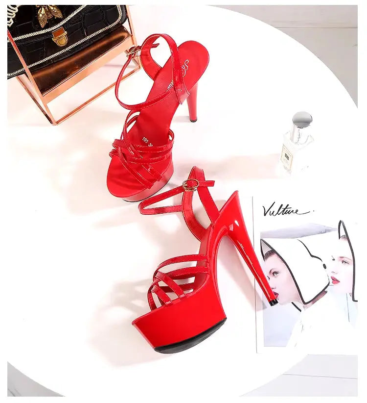 Summer New Fashion Black Slim High Heels Designer Elegant Fashion Luxury High Quality Wholesale Dress Women's High Heel Sandals My Store