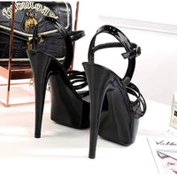Summer New Fashion Black Slim High Heels Designer Elegant Fashion Luxury High Quality Wholesale Dress Women's High Heel Sandals My Store