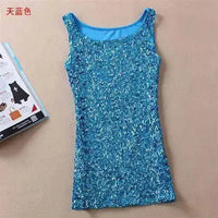 Tank Tops Women Clothing Summer Sleeveless Casual Slim Shirt Woman Streetwear Sexy Sequins Top Ladies Clothes Camis Natalia Home Fashion   2-vest-sky-blue-One-Size Natalia Home Fashion
