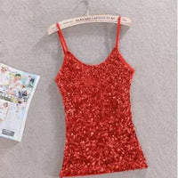 Tank Tops Women Clothing Summer Sleeveless Casual Slim Shirt Woman Streetwear Sexy Sequins Top Ladies Clothes Camis Natalia Home Fashion   1-red-One-Size Natalia Home Fashion