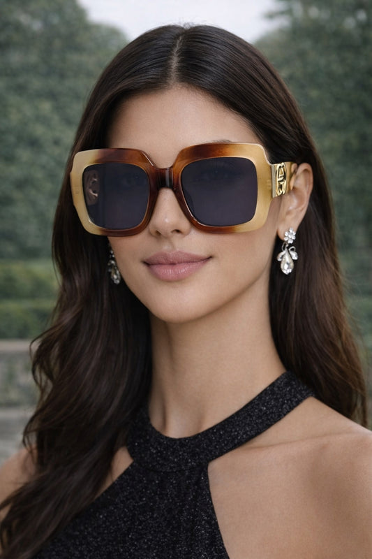 Large Frame Square Sunglasses Women's Brand Designer Fashion Sun Glasses Women Outdoor Travel Eyewear UV400