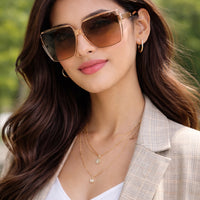 Large Frame Square Sunglasses Women's Brand Designer Fashion Sun Glasses Women Outdoor Travel Eyewear