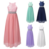 Teen Girls Sleeveless Sequined Floral Lace Shiny Dress for Wedding Formal Birthday Party Dresses Natalia Home Fashion    Natalia Home Fashion