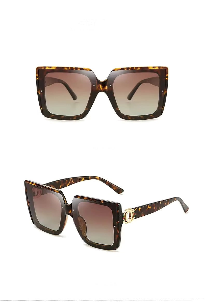 Large Frame Square Sunglasses Women's Brand Designer Fashion Sun Glasses Women Outdoor Travel Eyewear