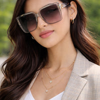Large Frame Square Sunglasses Women's Brand Designer Fashion Sun Glasses Women Outdoor Travel Eyewear