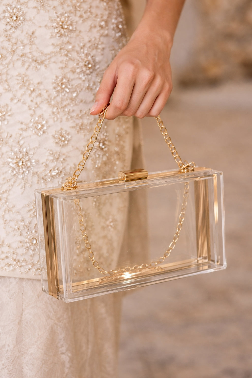 Acrylic Transparent Women Clutch Bag Chain Luxury Brand Women Evening Bags Handbag Chain Shoulder Bag