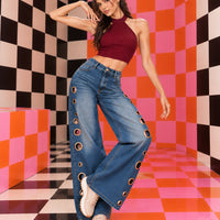 Women Straight Pants Jeans Long Length Tassels Trousers Stretch Mid Waist Washed Streetwear Denims Vintage Distressed Natalia Home Fashion    Natalia Home Fashion