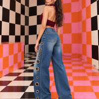 Women Straight Pants Jeans Long Length Tassels Trousers Stretch Mid Waist Washed Streetwear Denims Vintage Distressed Natalia Home Fashion    Natalia Home Fashion