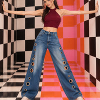 Women Straight Pants Jeans Long Length Tassels Trousers Stretch Mid Waist Washed Streetwear Denims Vintage Distressed Natalia Home Fashion    Natalia Home Fashion