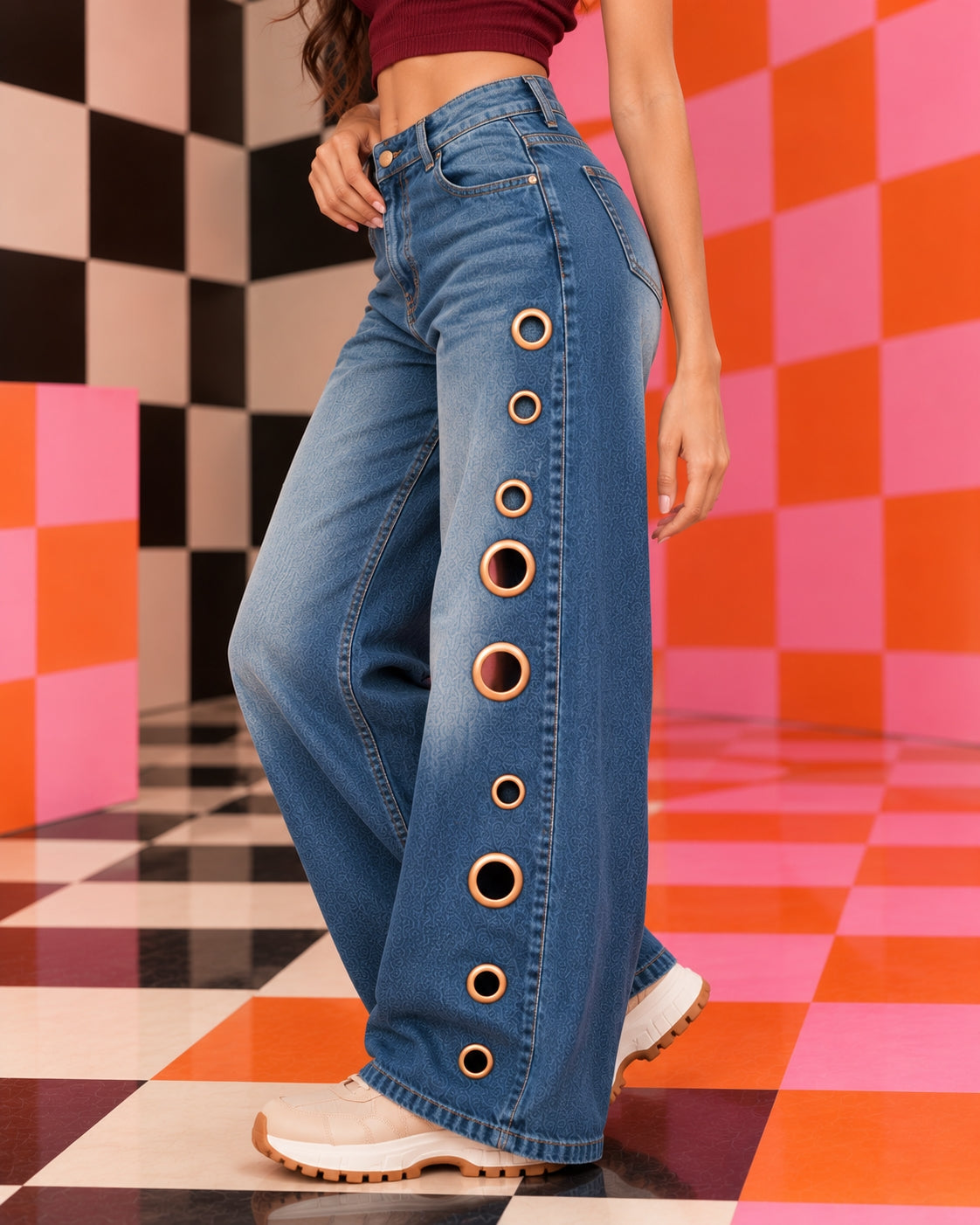 Women Straight Pants Jeans Long Length Tassels Trousers Stretch Mid Waist Washed Streetwear Denims Vintage Distressed Natalia Home Fashion    Natalia Home Fashion