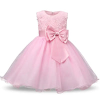 Vintage Flower Girl Princess Dress For Weddings Summer Kid Formal Bow Long Gown For School Evening Party Children Natalia Home Fashion   5Pink-5-11-12T Natalia Home Fashion