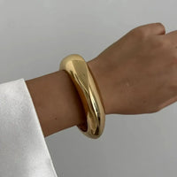 Vintage Hip Hop Metal Cuff Bangles Punk Gold Silver Color Geometric Spring Bangles For Women Bracelet women Jewelry Natalia Home Fashion   gold-2435 Natalia Home Fashion