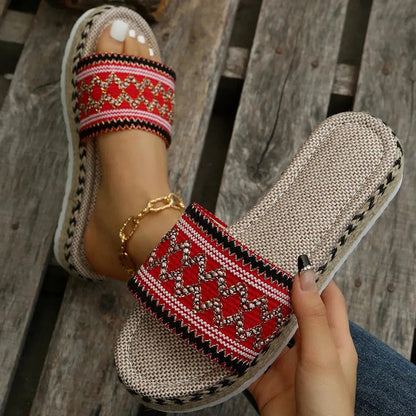 Weave Women's Slippers Platform Summer Shoes for Women  Beach Casual Heeled Sandals Bohemian Handmade Ladies Espadrilles Natalia Home Fashion    Natalia Home Fashion